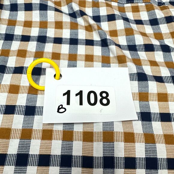 Butter Cloth Shirt Mens Large Blue Check‎ Contrasting Flip Cuff Lightweight - Picture 13 of 13